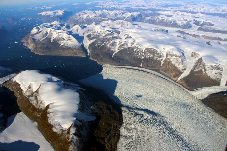 The Greenland ice sheet is the second largest ice cap in the world.