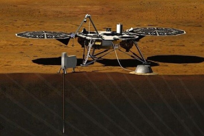 I 2016 skal NASA skyte landingskapselen InSight opp til Mars. Den skal blant annet studere hvor stor Mars kjerne er, hva den består av hvilken temperatur den har. (Foto: JPL/NASA) I 2016 skal NASA skyte landingskapselen InSight opp til Mars. Den skal blant annet studere hvor stor Mars kjerne er, hva den består av hvilken temperatur den har. (Foto: JPL/NASA)