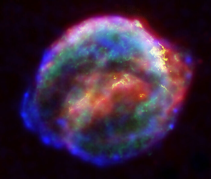Restene av en supernova eksplosjon i rommet. Restene av en supernova eksplosjon i rommet.
