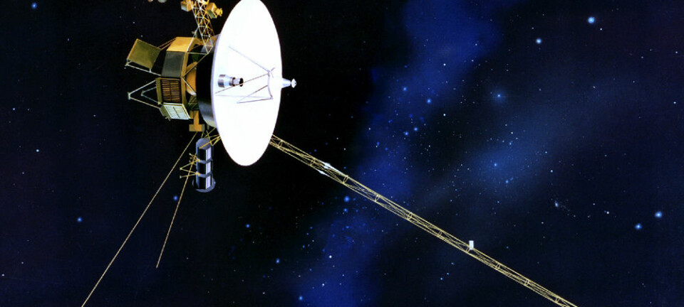 Voyager-romsonden. Voyager 1 og Voyager 2 er identiske. (Illustrasjon: NASA)