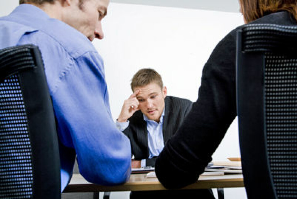 Jobbintervjuet kan være enda vanskeligere for en person som stammer. (Foto: Colourbox.com)