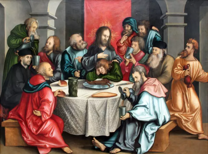 En 1 200 år gammel koptisk tekst forteller at Jesus spiste sammen med Pontius Pilatus kvelden før korsfestelsen. (Foto: (Illustrasjon: Wikimedia Commons))