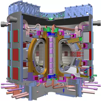 "Modell av ITER. Figur: ITER"