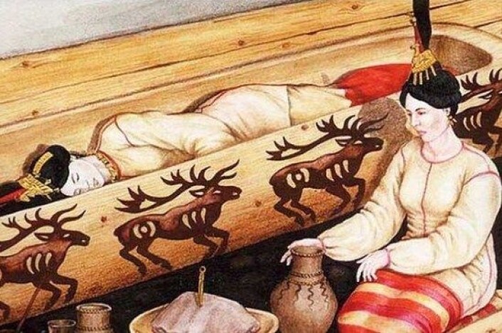 Den sibirske prinsessa ble funnet i ei velutstyrt grav sammen med seks hester med seletøy, saue- og hestekjøtt, og vakre prydgjenstander av filt, tre bronse og gull. (Foto: Elena Shumakova, Institute of Archeology and Ethnography, Siberian Branch of Russian Academy of Science) Den sibirske prinsessa ble funnet i ei velutstyrt grav sammen med seks hester med seletøy, saue- og hestekjøtt, og vakre prydgjenstander av filt, tre bronse og gull. (Foto: Elena Shumakova, Institute of Archeology and Ethnography, Siberian Branch of Russian Academy of Science)
