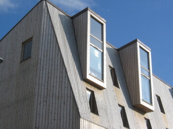 Femetasjes bygård i massivt tre fra Svartlamoen i Trondheim ble oppført i 2005. Bygningen er antagelig verdens høyeste hus oppført i massivt tre. (Foto: Lone Ross Gobakken / Skog og landskap) Femetasjes bygård i massivt tre fra Svartlamoen i Trondheim ble oppført i 2005. Bygningen er antagelig verdens høyeste hus oppført i massivt tre. (Foto: Lone Ross Gobakken / Skog og landskap)
