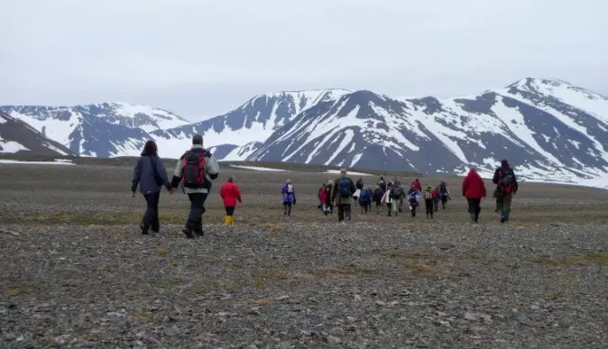 Området rundt Mushavna på Svalbard er populært blant besøkende turister.
