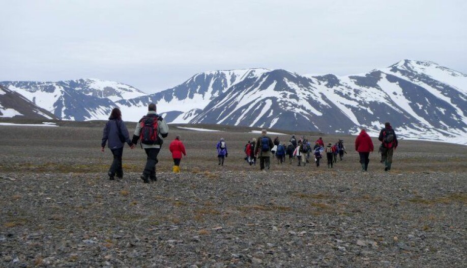 Området rundt Mushavna på Svalbard er populært blant besøkende turister.