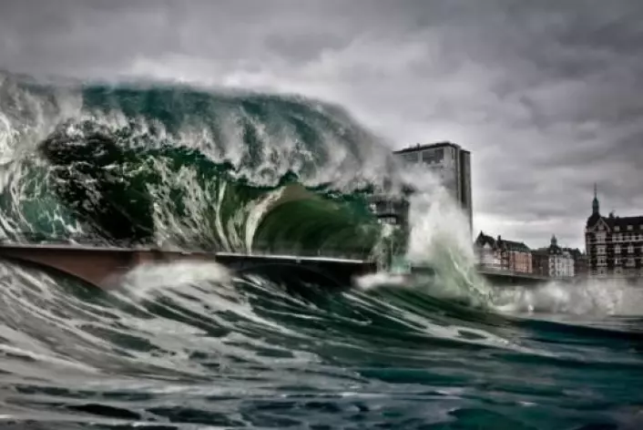 En skrekk- eller skremmescenario: København oversvømt av vannmasser. Kanskje er bildet overdramatisk, men det er faktisk en reell mulighet. (Illustrasjonsfoto: Colourbox)