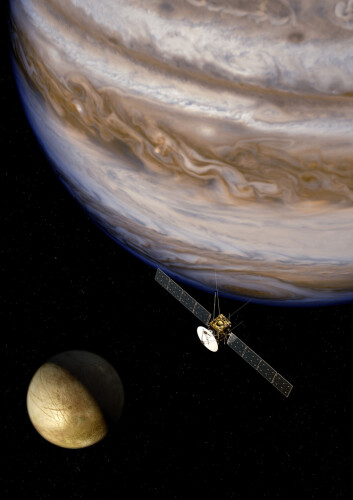 JUICE, Jupiter Icy Moons Explorer, er ESAs planlagte romsonde til Jupiter-systemet. (Foto: ESA) JUICE, Jupiter Icy Moons Explorer, er ESAs planlagte romsonde til Jupiter-systemet. (Foto: ESA)