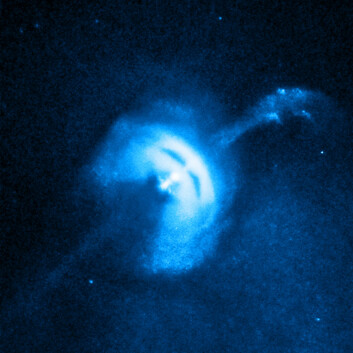 Dette er en pulsar, en annen form for nøytronstjerne. Den er fotografert i røntgenstråler med Chandra-romobservatoriet. (Foto: NASA/CXC/University of Toronto/M. Durant, et.al)