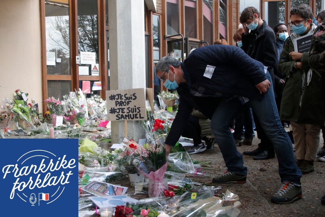 Den 47 år gamle læreren Samuel Paty ble drept av en islamistisk terrorist i oktober 2020. Den 47 år gamle læreren Samuel Paty ble drept av en islamistisk terrorist i oktober 2020.