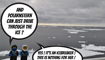 Legoninjaen og Dr. Darelius i Lego på Polarstern Legoninjaen og Dr. Darelius i Lego på Polarstern