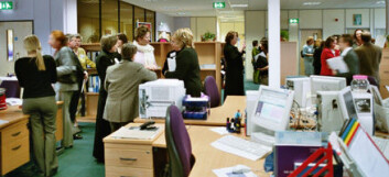 "Fra kontoret til UK Resource Center for Women in Science, Engineering and Techology i Bradford. (Foto: Roger Livesey)" "Fra kontoret til UK Resource Center for Women in Science, Engineering and Techology i Bradford. (Foto: Roger Livesey)"