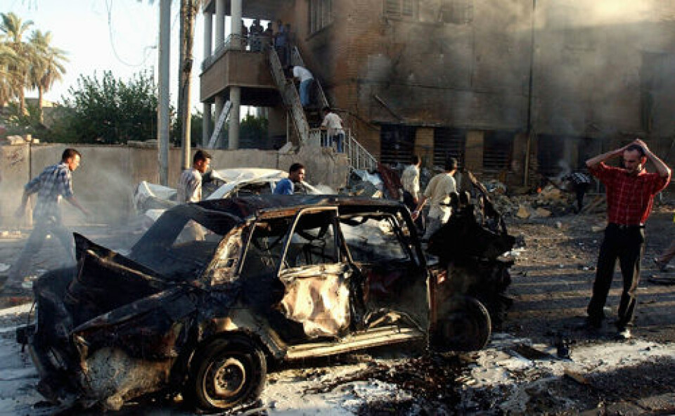 Antall døde i Irak som følge av den USA-ledede invasjonen er nærmere en halv million mennesker, sier ny studie. Bildet viser ødeleggelser etter en bilbombe utenfor en kirke i Bagdad i 2004. (Foto: iStockphoto)