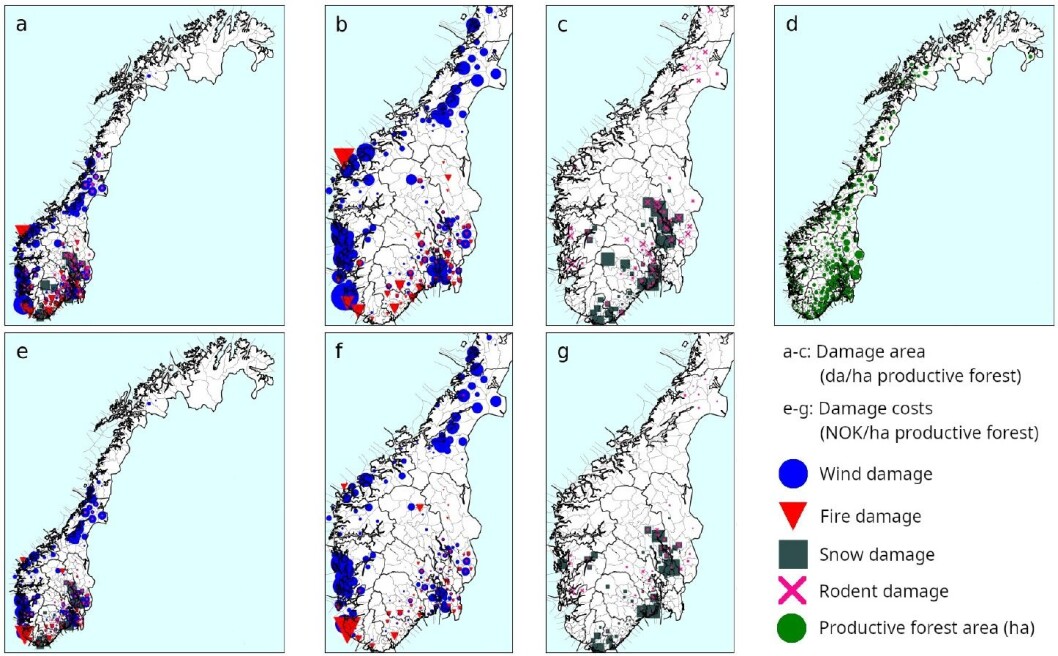 Hvor i landet blir skogen skadet? Og hvilke skader? Basert på tall fra Skogbrand Hvor i landet blir skogen skadet? Og hvilke skader? Basert på tall fra Skogbrand