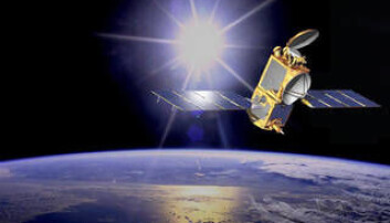 Satellitt i bane rundt jorda. Satellitt i bane rundt jorda.