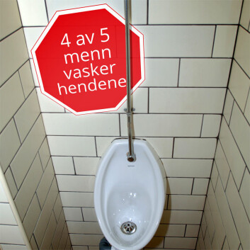 Skiltet viser en forkortet versjon av en tekst som tespersoner i studien ble eksponert for. (Foto: (Illustrasjon: Per Byhring)) Skiltet viser en forkortet versjon av en tekst som tespersoner i studien ble eksponert for. (Foto: (Illustrasjon: Per Byhring))