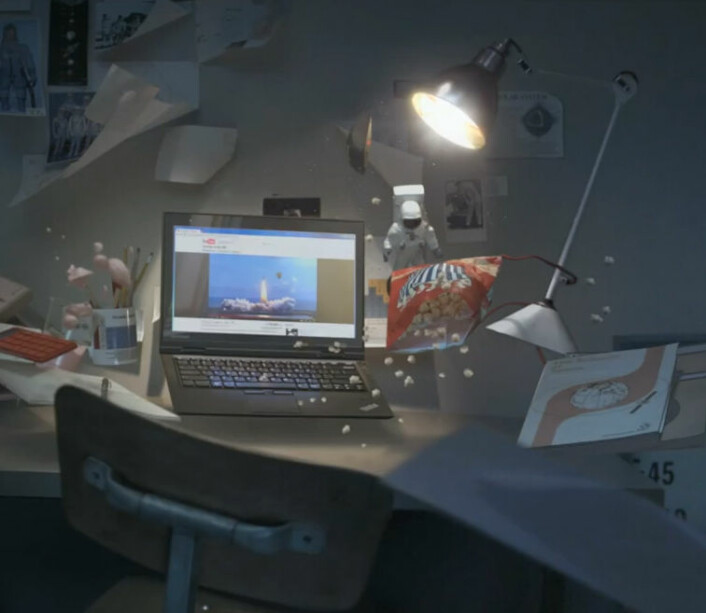 Bilde fra musikkvideo som forklarer om konkurransen Space Lab (Foto: (Fra video av Space Lab, musikk: Aurotone))