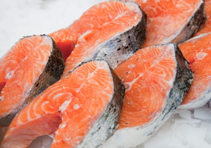 Superkjøling av laks gjør at fisken beholder fersk kvalitet lenger, at folk kaster mindre fisk og gir mindre utslipp av CO2. (Foto: Marianne Nordahl) Superkjøling av laks gjør at fisken beholder fersk kvalitet lenger, at folk kaster mindre fisk og gir mindre utslipp av CO2. (Foto: Marianne Nordahl)