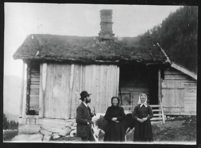 Professor Ingebrigt Moltke Moe (1859-1913) med informanter i Telemark. (Foto: Wikimedia Commons) Professor Ingebrigt Moltke Moe (1859-1913) med informanter i Telemark. (Foto: Wikimedia Commons)