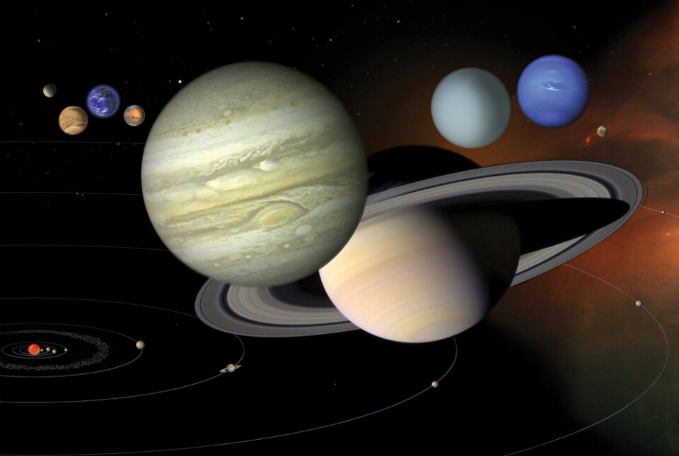 Man har visst at planetene beveget seg i flere tusen år. (Illustrasjon: NASA-JPL)