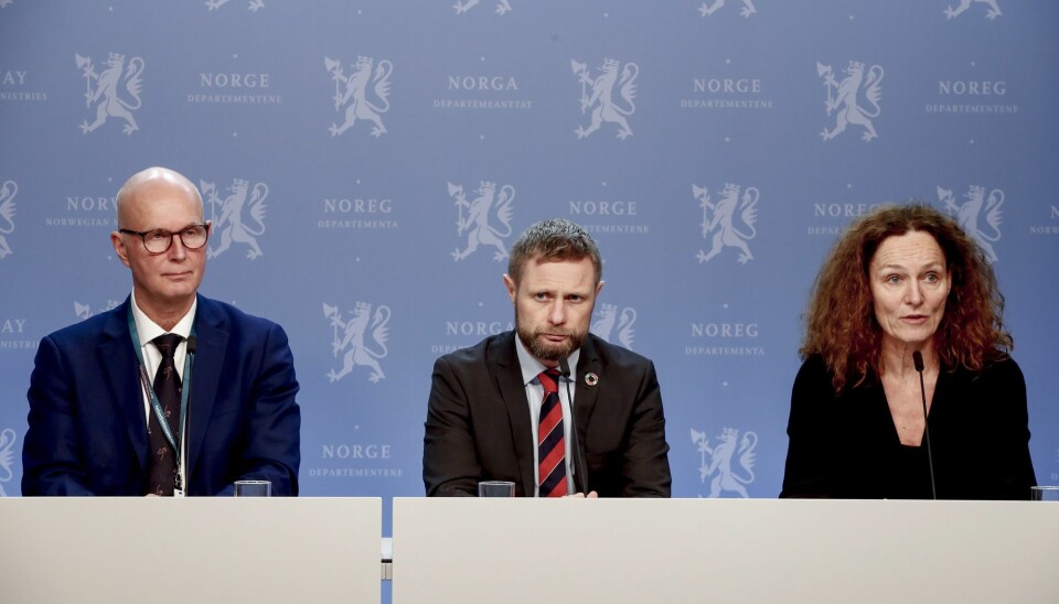Pressekonferanse 11. mars 2020, samme uke som Norge stengte ned første gang.