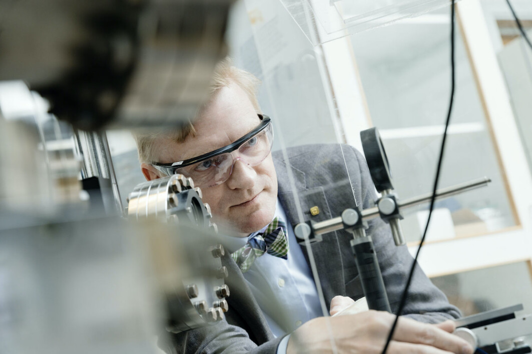 Thomas Tybell in the lab. Thomas Tybell in the lab.