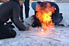 Timevis i sprengkulda ga endelig resultater. Metangassen tar fyr. Timevis i sprengkulda ga endelig resultater. Metangassen tar fyr.