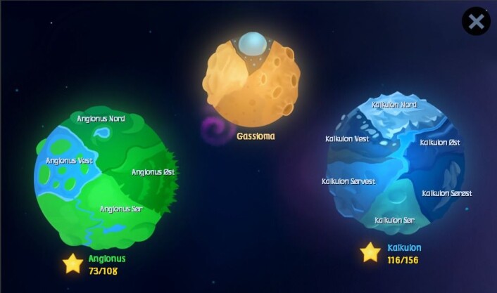 Skolefagene har hver sin planet. (Foto: (Illustrasjon: Enki)) Skolefagene har hver sin planet. (Foto: (Illustrasjon: Enki))