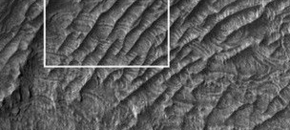 En ny type landformasjon på Mars er beskrevet. Den dannes av vinderosjon vi ikke har maken til på Jorda. (Foto: NASA)