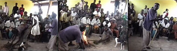 Tradsjonell forestilling med akan fortellerteater, som fant sted i Asassan i Ghana 8. mars 1998. (Foto: Ferkah Ahenkorah) Tradsjonell forestilling med akan fortellerteater, som fant sted i Asassan i Ghana 8. mars 1998. (Foto: Ferkah Ahenkorah)