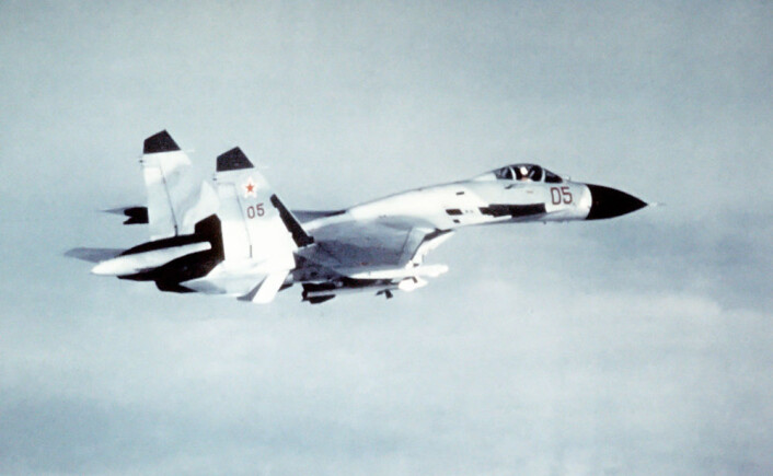 Sukhoi SU-27, kodenavn Flanker (Foto: US. Department of Defence, Wikimedia Commons) Sukhoi SU-27, kodenavn Flanker (Foto: US. Department of Defence, Wikimedia Commons)