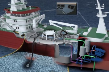 Fisken hentes opp fra sjøen, og går via silkasse til tank i et lukket system. (Foto: (Illustrasjon: MMC-Tendos)) Fisken hentes opp fra sjøen, og går via silkasse til tank i et lukket system. (Foto: (Illustrasjon: MMC-Tendos))