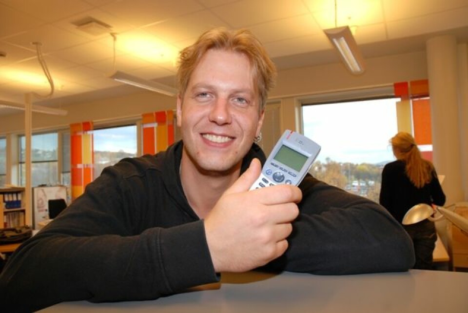 Forskeren som fant opp det nye telefonisystemet, Terje Solvoll. (Foto: Jan Fredrik Frantzen)