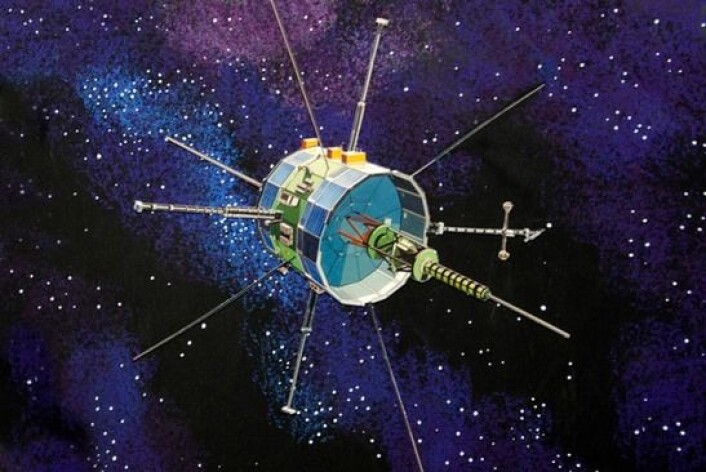 Illustrasjon av romsonden International Sun/Earth Explorer-3 (ISEE-3). (Foto: (Illustrasjon: NASA)) Illustrasjon av romsonden International Sun/Earth Explorer-3 (ISEE-3). (Foto: (Illustrasjon: NASA))