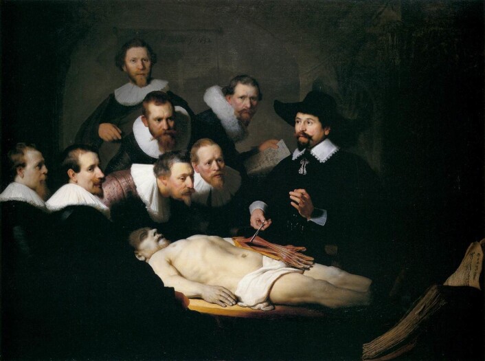 Dr. Nicolaes Tulps anatomiforelesning. (Foto: Wikimedia commons) Dr. Nicolaes Tulps anatomiforelesning. (Foto: Wikimedia commons)