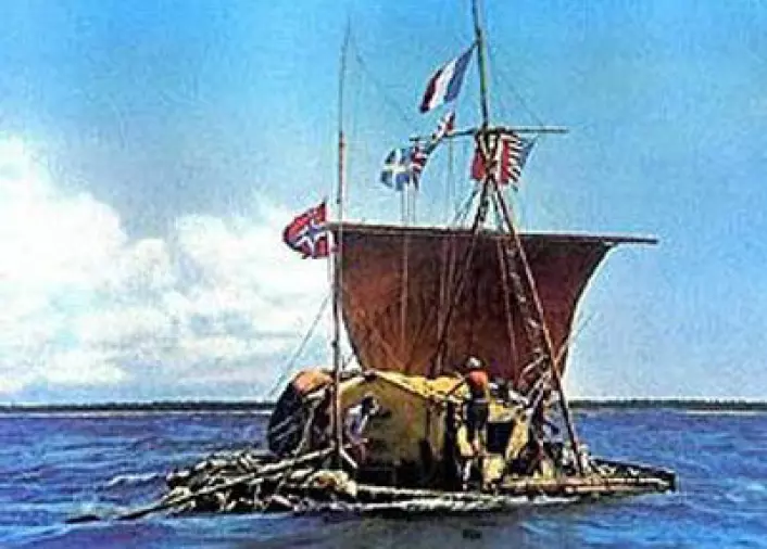 Kon-Tiki i 1947 (Foto: NASA)