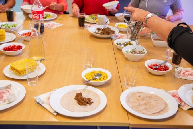 Taco-lunch with ingredients grown by the participants. Taco-lunch with ingredients grown by the participants.