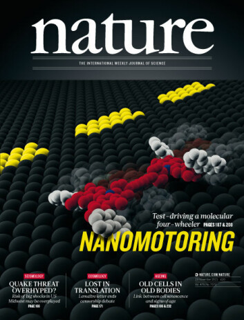 Nanobilen var forsideoppslag i ukas Nature. (Foto: Nature)