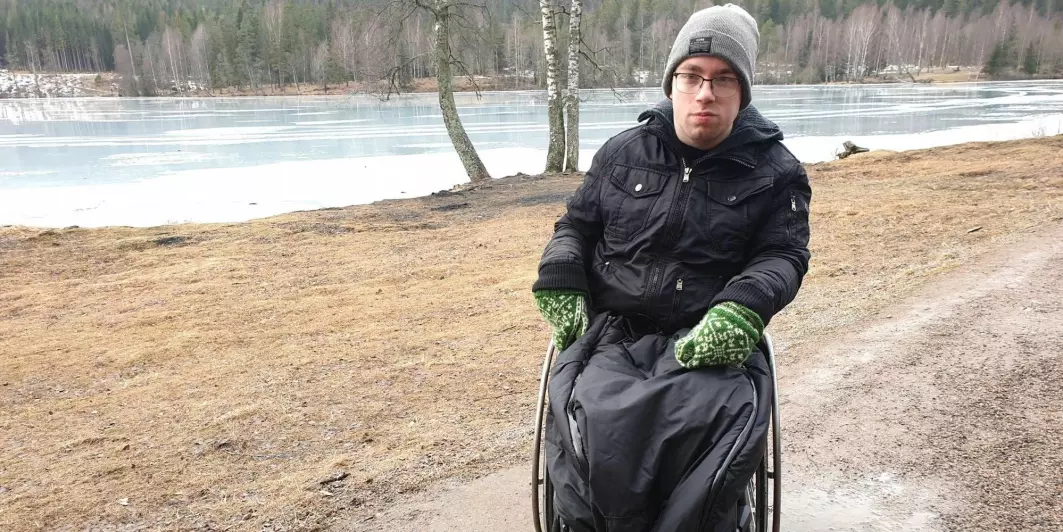 Johannes Loftsgård har cerebral parese og er rullestolbruker.