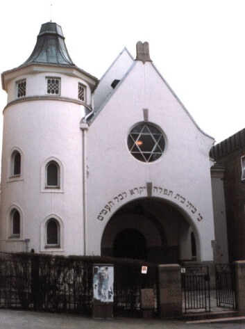 Den eneste synagogen i Oslo ligger i Bergstien ved Sankthanshaugen. (Foto: HiB) Den eneste synagogen i Oslo ligger i Bergstien ved Sankthanshaugen. (Foto: HiB)