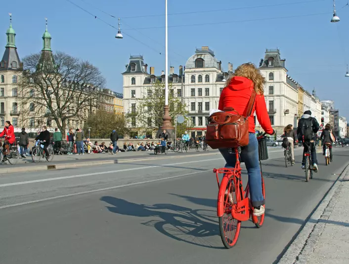 København er en av byene i Norden hvor folk sykler aller mest. Norge står det derimot ikke så sykkelbra til med. (Foto: Colourbox)