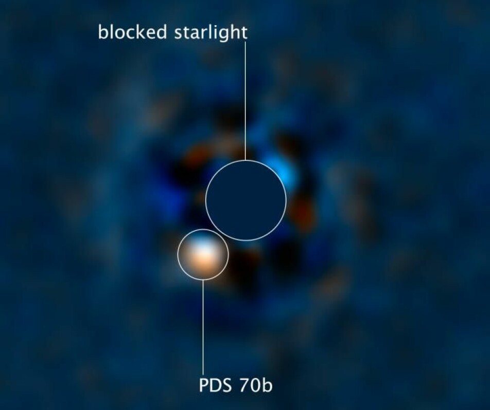 Forskerne har nå studert planeten PDS 70b ved hjelp av Hubble-teleskopet.