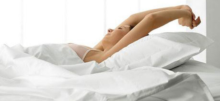 En lang og god strekk om morgenen setter fart i kroppen. (Foto: Colourbox.com) En lang og god strekk om morgenen setter fart i kroppen. (Foto: Colourbox.com)