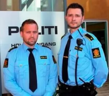 Anders Sjøtrø og Per Ivar Olsen er begge politimenn ved Sør-Trøndelag politidistrikt. (Foto: (Lars Melvold, Politiet))