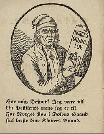 Illustrasjon fra Normandens Katechisme (1845) av Henrik Wergeland. (Foto: (Kilde: Nasjonalbiblioteket)) Illustrasjon fra Normandens Katechisme (1845) av Henrik Wergeland. (Foto: (Kilde: Nasjonalbiblioteket))