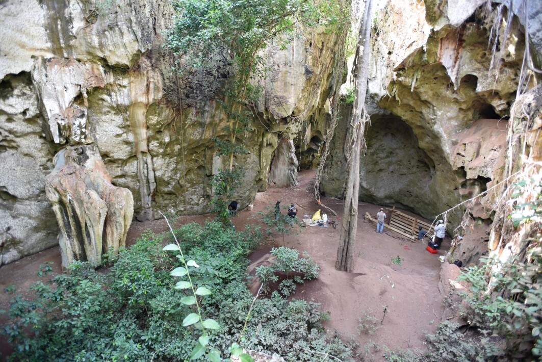 EARLIEST BURIAL CAVE SITE: General view of the cave site of Panga ya Saidi where the earliest burial was discovered and dated to be 78,000 year. EARLIEST BURIAL CAVE SITE: General view of the cave site of Panga ya Saidi where the earliest burial was discovered and dated to be 78,000 year.