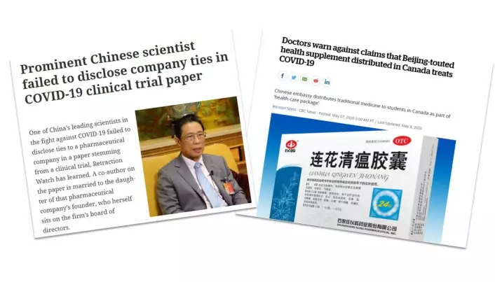Kinesiske forskere viste at urtemedisin virker mot covid-19, men fortalte ikke om interesse­konflikter