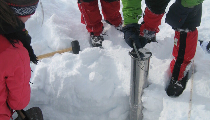 Snømåling med studenter på Haukeli, vinteren 2010. Snømåling med studenter på Haukeli, vinteren 2010.