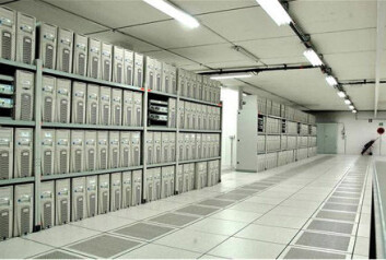 "Noen av de 2.800 datamaskinene som skal brukes til å analysere kollisjonene. (Foto: CERN)" "Noen av de 2.800 datamaskinene som skal brukes til å analysere kollisjonene. (Foto: CERN)"